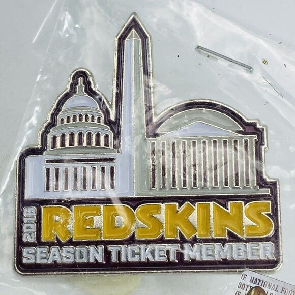 Washington Redskins 2016 Season Ticket Holder Enamel Hat Lapel Pin NFL Official - Picture 2 of 4